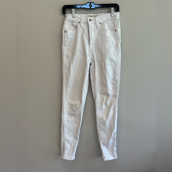 Madewell 10" High-Rise Skinny Jeans in Pure White, size 26 - Picture 2 of 11